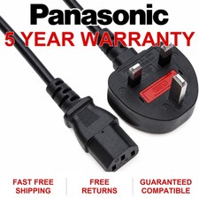 For Panasonic TX-P55VT50B Mains Power Cable Lead UK Plug 0.5m 2m 3m 5m