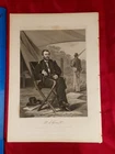 Antique Steel Engraving U.S. Grant Portrait Civil War General Book Plate 19c