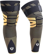 Full Leg Compression Sleeve Pair Copper Knee Sleeves Anti Slip Compression St...