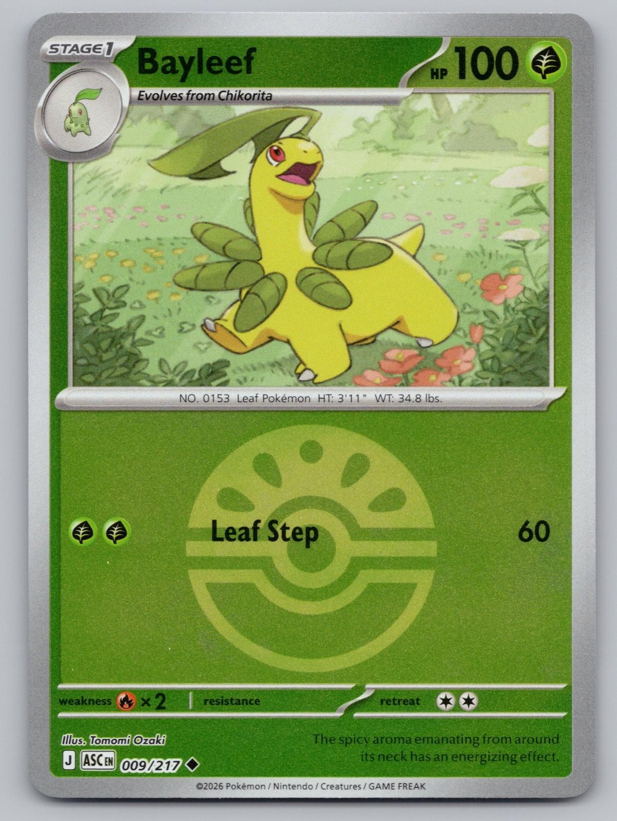 Bayleef (Energy Symbol) 009/217 ME: Ascended Heroes Pokemon Reverse Holo NM