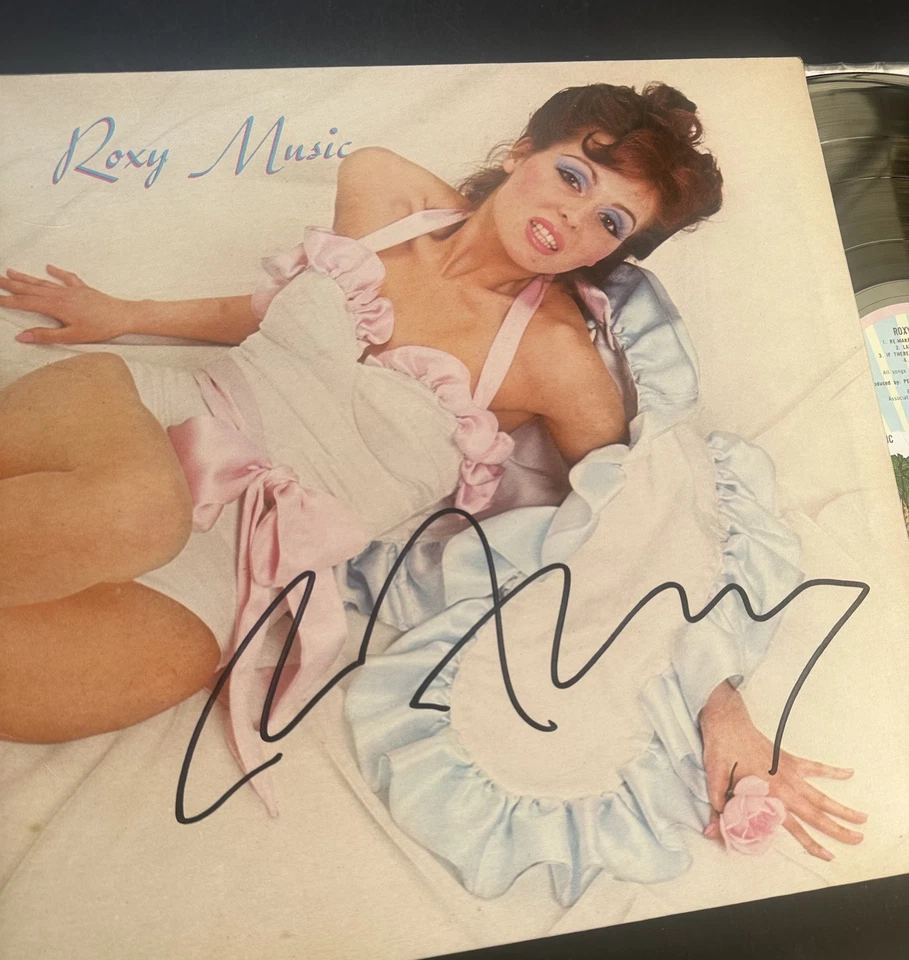 Bryan Ferry Roxy Music Authentic Hand Signed Vinyl Record Album LP 1972 Eno - Image 3 of 4