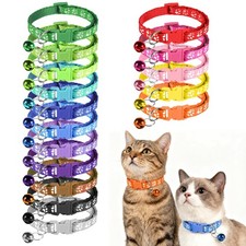 Breakaway Cat Collars with Bells, 16 PCS Breakaway Cat Collars Reflective Saf...