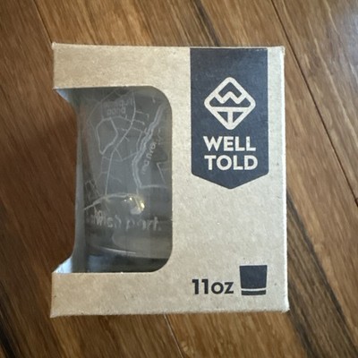 Well Told Harwich Port Cape Cod Whiskey Rocks Glass 11oz