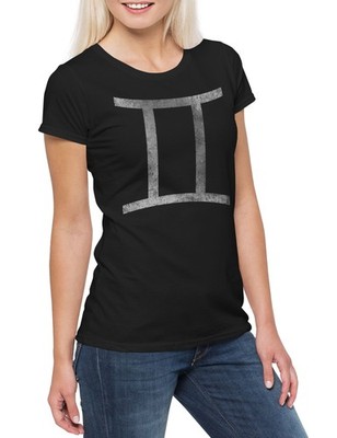 Zodiac Sign Gemini Damen T-Shirt Zwillinge Twins Horoskop Tierkreis