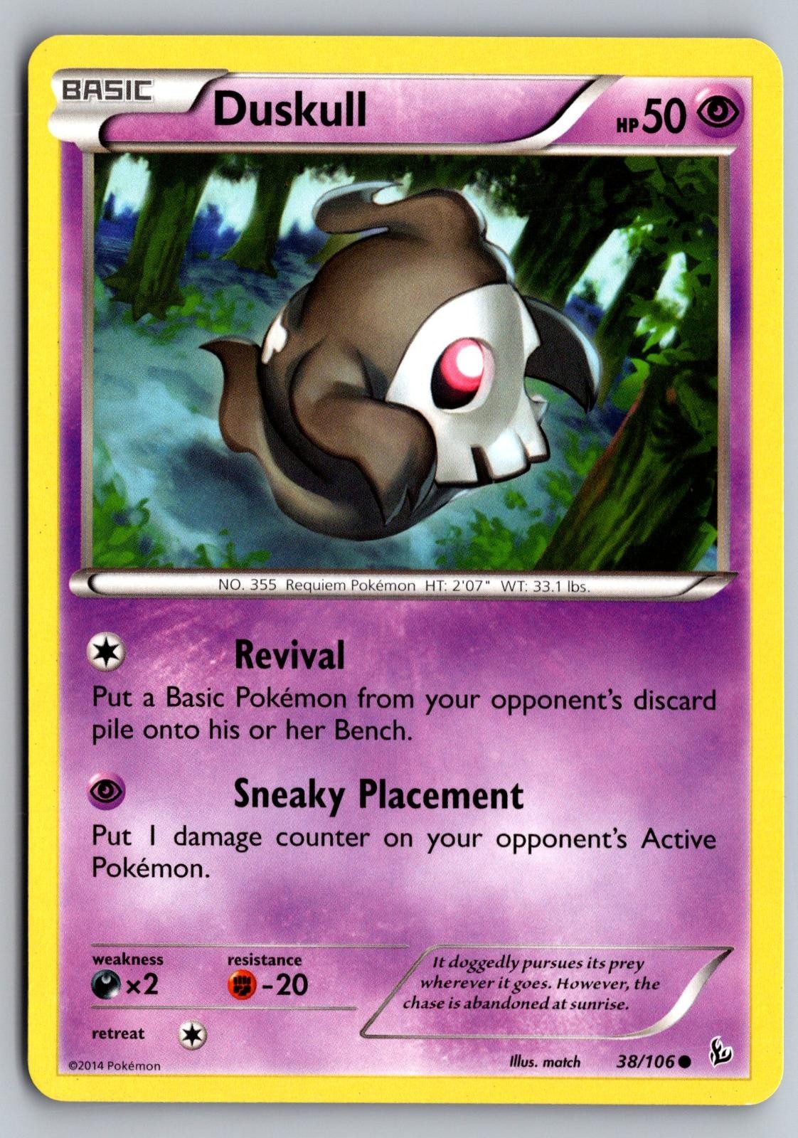 Duskull 38/106 Common Flashfire Pokemon Lightly Played