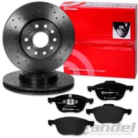 brembo Gelochte Bremsscheiben + BelÄGe Vorne Passend FüR Ford Ecosport
