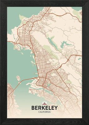 Berkeley CA Framed Wall Art Poster Canvas Print Picture
