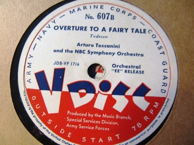 1945 Arturo TOSCANINI V DISC 607 VAUGHAN WILLIAMS Fantasia Tedesco FAIRY TALE E+