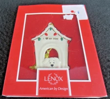 Lenox "I Love My Dog" ornament Mint in Box 3.25" Puppy Doghouse (N2)