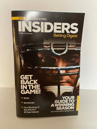 New 2021 College & Pro Football Insiders Betting Digest Scorecard - Imagen 1 de 7