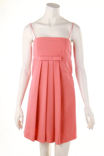 Abito MOSCHINO ECONOMICO E CHIC spalline fiocco I 38 = D 32 rosa albicocca NUOVO