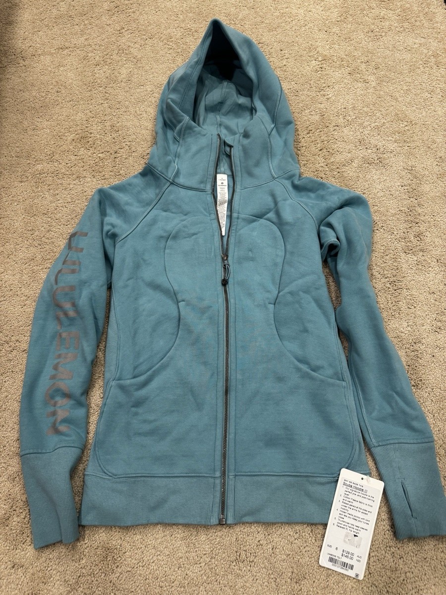 NWT Lululemon Scuba III Full Zip Hoodie Color TDTL Tidal Teal