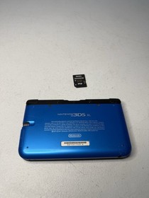 Nintendo 3DS XL Handheld Blue/black TESTED WORKING W/ Charger & SD Card bundle