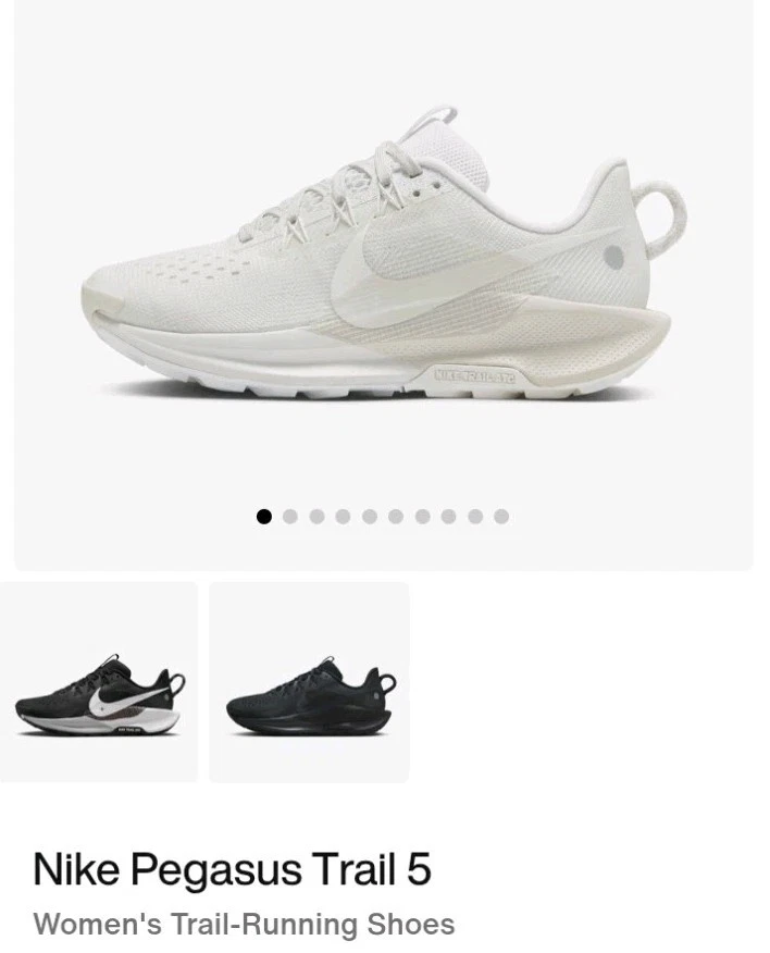 Nike Pegasus Trail 5 Mujer Trail-Run Senderismo Zapatos Talla 11.5 DV3864-101 Foto 4 de 4