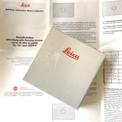 Leica Focusing Screen No. 2 Plain groundglass screen Type 14304 for Leica R GMBH
