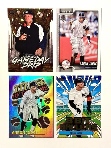 Aaron Judge 2026 Topps Baseball Card LOT (4) Inserts + Base • New York Yankees
