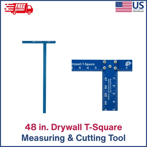 48 in Drywall T-Square Measuring Ruler Tool for Cutting & Layout