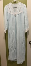Vintage Christian Dior Blue Lace Trim Nightgown