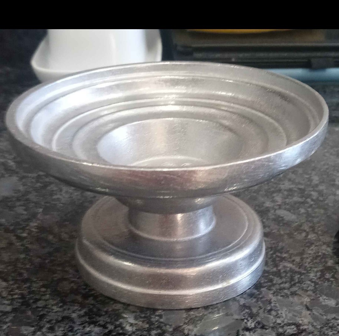 Wilton Pewter Pedestal Candle Holder Collectible Metalware Columbia PA USA thumbnail 2