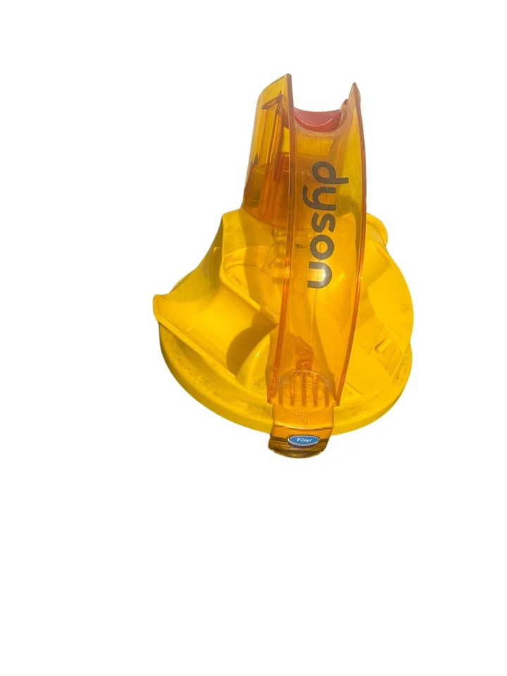 CONJUNTO TAPA SUPERIOR/MANGO CONTENEDOR DE SUCIEDAD CICLÓNICO DYSON DC14 DC15 Amarillo OEM (pr Foto 3 de 4