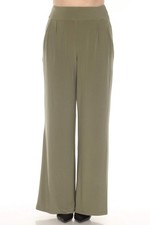 Joseph Ribkoff Cactus High Waist Pleated Wide Leg Pants 251030