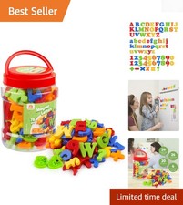 Colorful Magnetic Alphabet Number Set - Safe Learning Tool for Preschoolers
