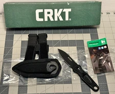 CRKT Sting 2020 AG Russell Fixed Blade Boot Knife with Sheath & Leg Straps