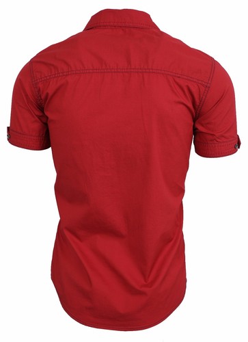 Herren FREIZEIT SHIRTS MIT KNOPF NACH UNTEN Kleid T-Shirt kurzärmelig schmale Passform Sommer gewebt - Bild 8 von 62