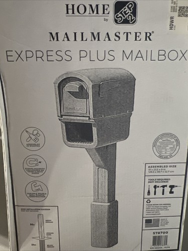 STEP2 MAILMASTER Express Plus Plastic Mailbox, Newspaper Slot Model 578700 - Picture 6 of 7