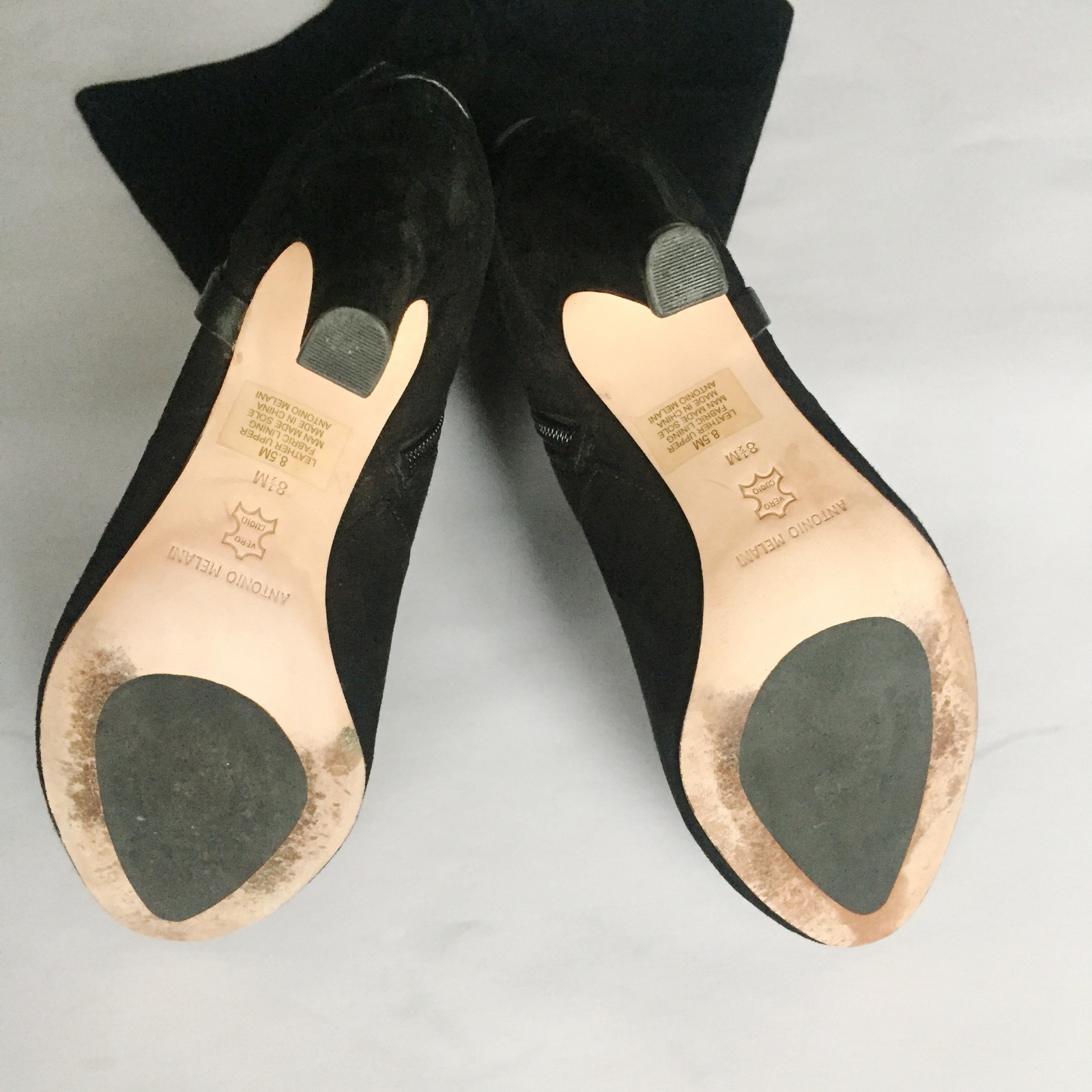 Antonio Melani Melani Antonio Suede Negro botas Talla 8.5 82c5f2 Antonio Melani Melani Antonio Suede Negro botas Talla 8.5 82c5f2