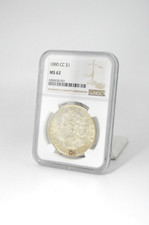 1880 Morgan Cc 1 M62 Ngc Graded And Slabbed 6080628-001 1880 Morgan Cc 1 M62 Ngc Graded And Slabbed 6080628-001