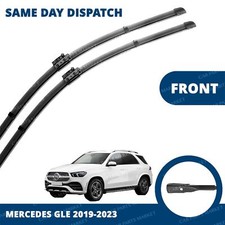 Front Windscreen 26" 19" Flat Aero Wiper Blades Pair for Mercedes GLE 2019-2024
