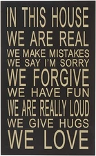 Decorative Box Sign 13"HX8"W, Tabletop Home Decor Hanging Wall Art Decor Wood...