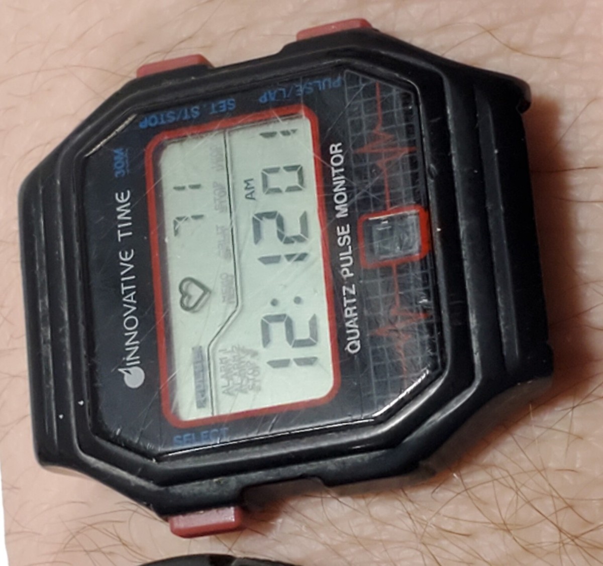 Vintage Innovative Time Digital Watch Quartz Pulse Monitor Fresh 