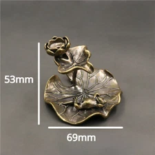 Lotus Leaf Metal Backflow Incense Burner Portable Home Incense Stick Holder Gift