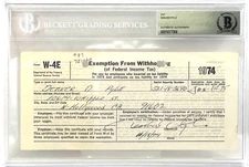 DENVER PYLE Signed Autograph Slabbed Encapsulated 1974 W4  BAS COA