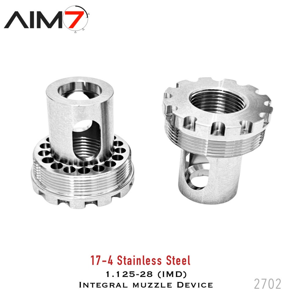AIM 7 Integral Muzzle Device (IMD) Thread Mount 1.125×28 ALPHA 5/8X24 ...