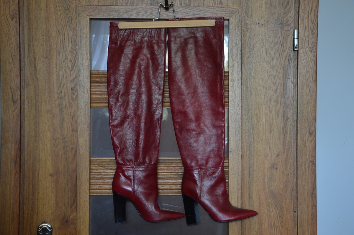 ZARA Leather Rustic Boots ブーツ Zara Women Soft Leather Square Toe Heeled Boots Brown 1007