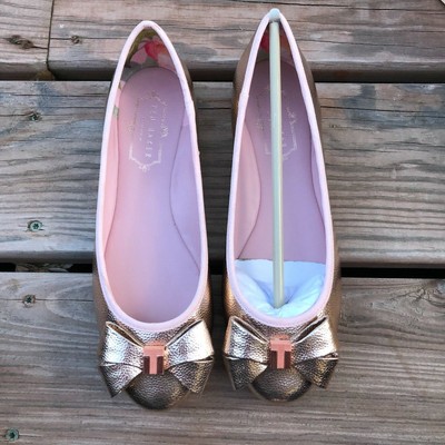 rose gold ballet flats