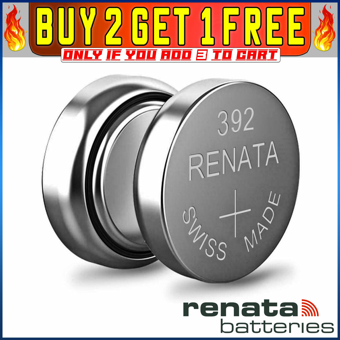 RENATA WATCH BATTERIES ⭐BUY 2 GET 1 FREE⭐ 377 371 364 CR 2032 2025 ALL