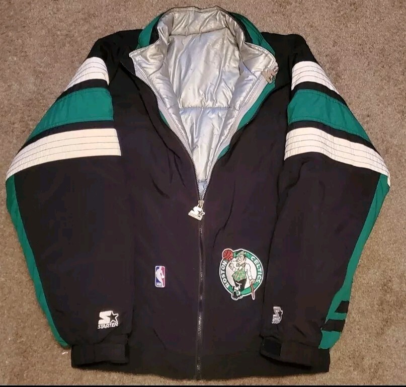 Celtics Starter ジャケット NBA公式ライセンス Men's Boston Celtics Starter Kelly Green Captain Oxford Full