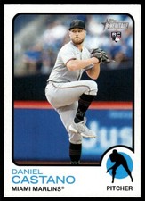 2022 Topps Heritage High Number Daniel Castano Rookie Miami Marlins #702 R17
