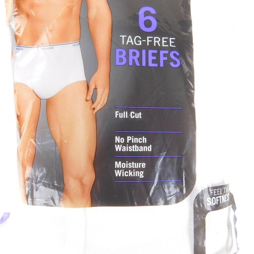 Fruit of the Loom Herren Baumwolle Slips 6er Pack Weiß Medium Ohne Etikett Neu - Bild 4 von 6
