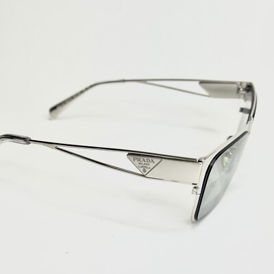 PRADA TAMPO TRIANGLE Silver Mirrored PRA71Z 71Z Fashion Unisex