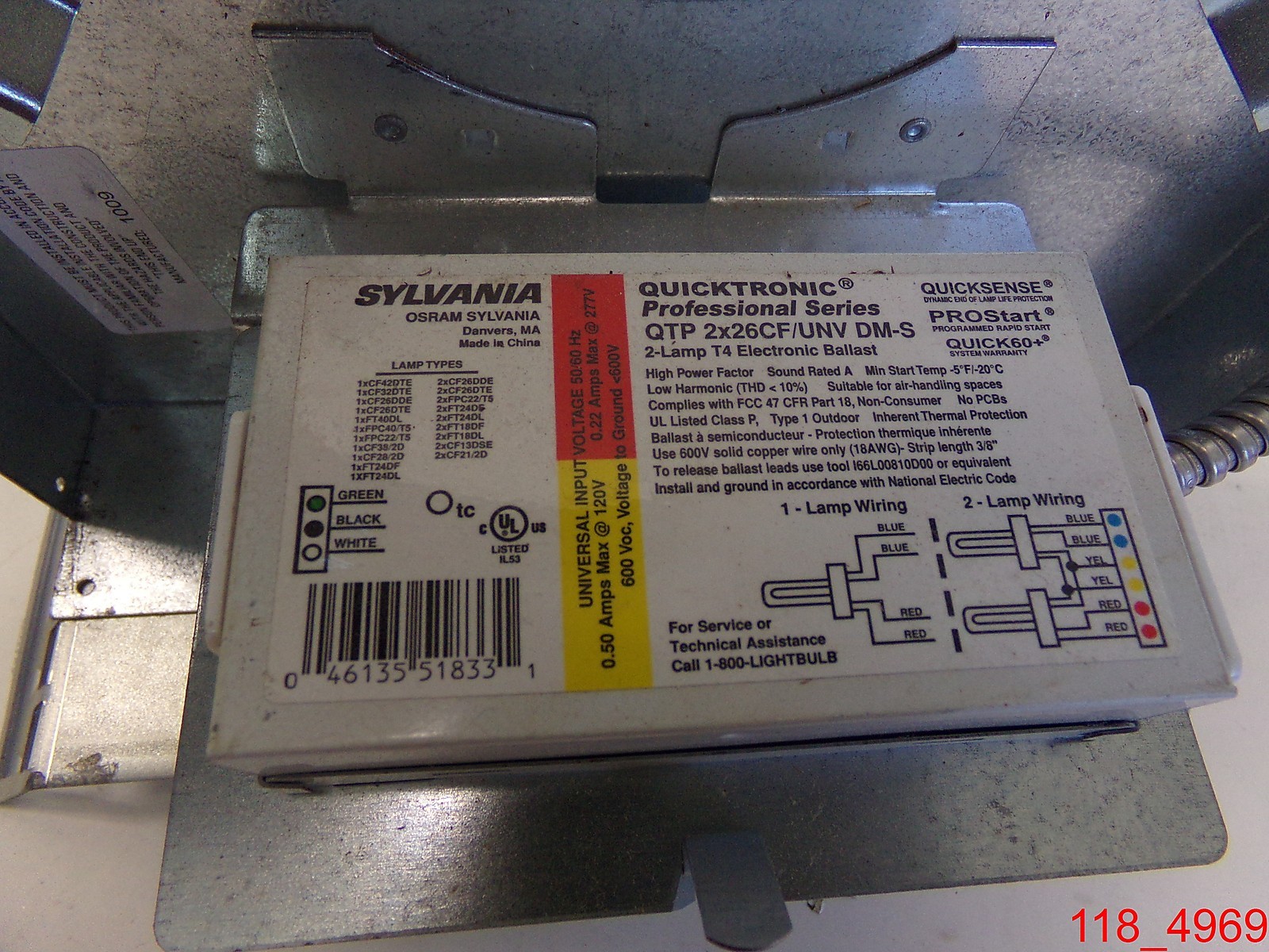 Atlantic Lighting 651x26/32/42E 120W with 2 Lamp T4 Electronic Ballast