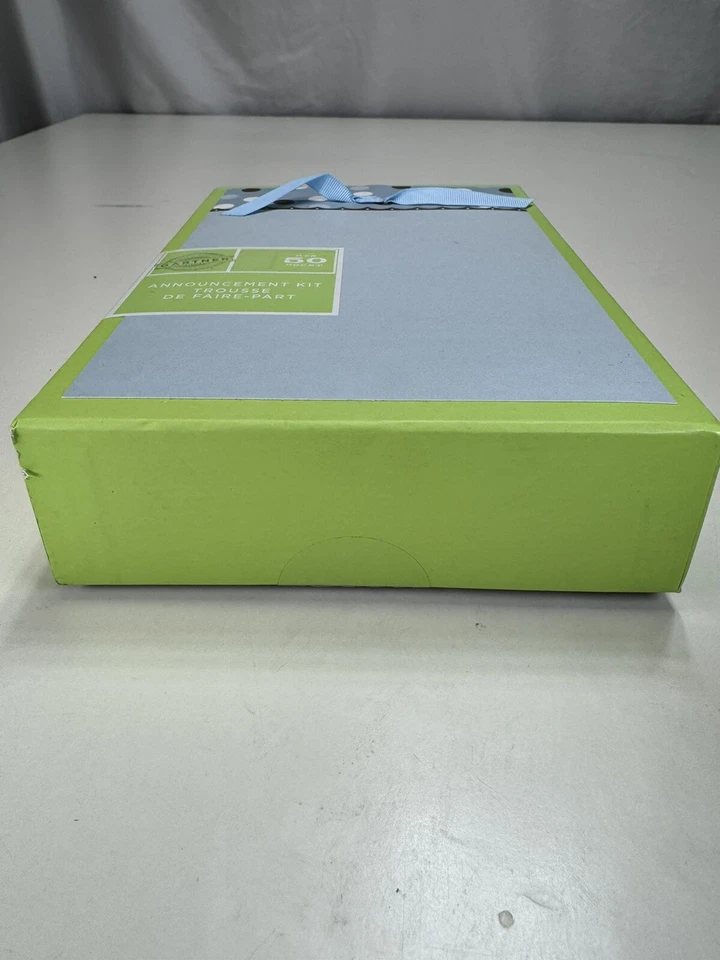 Kit de invitación de anuncio imprimible para bebé niño BLUE DOTS de Gartner-50 unidades NUEVO Foto 2 de 4