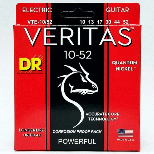 DR Strings VERITAS Quantum Nickel 10-52 Electric Guitar Strings