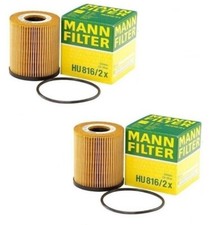 Pair Set of 2 Engine Oil Filters Mann HU 816/...