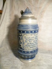 Westerw&auml;lder 1 L Kanne Reliefdekor Ranken Trinkspruch Formnummer 354um 1880 !!!!