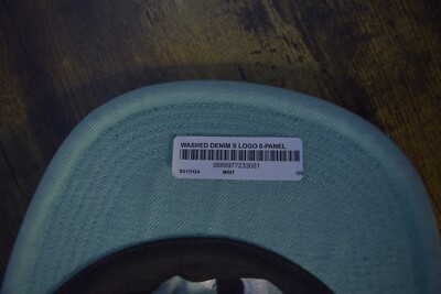 S/S 17 Supreme Washed Denim S Logo 6 Panel Hat Mint Brand New